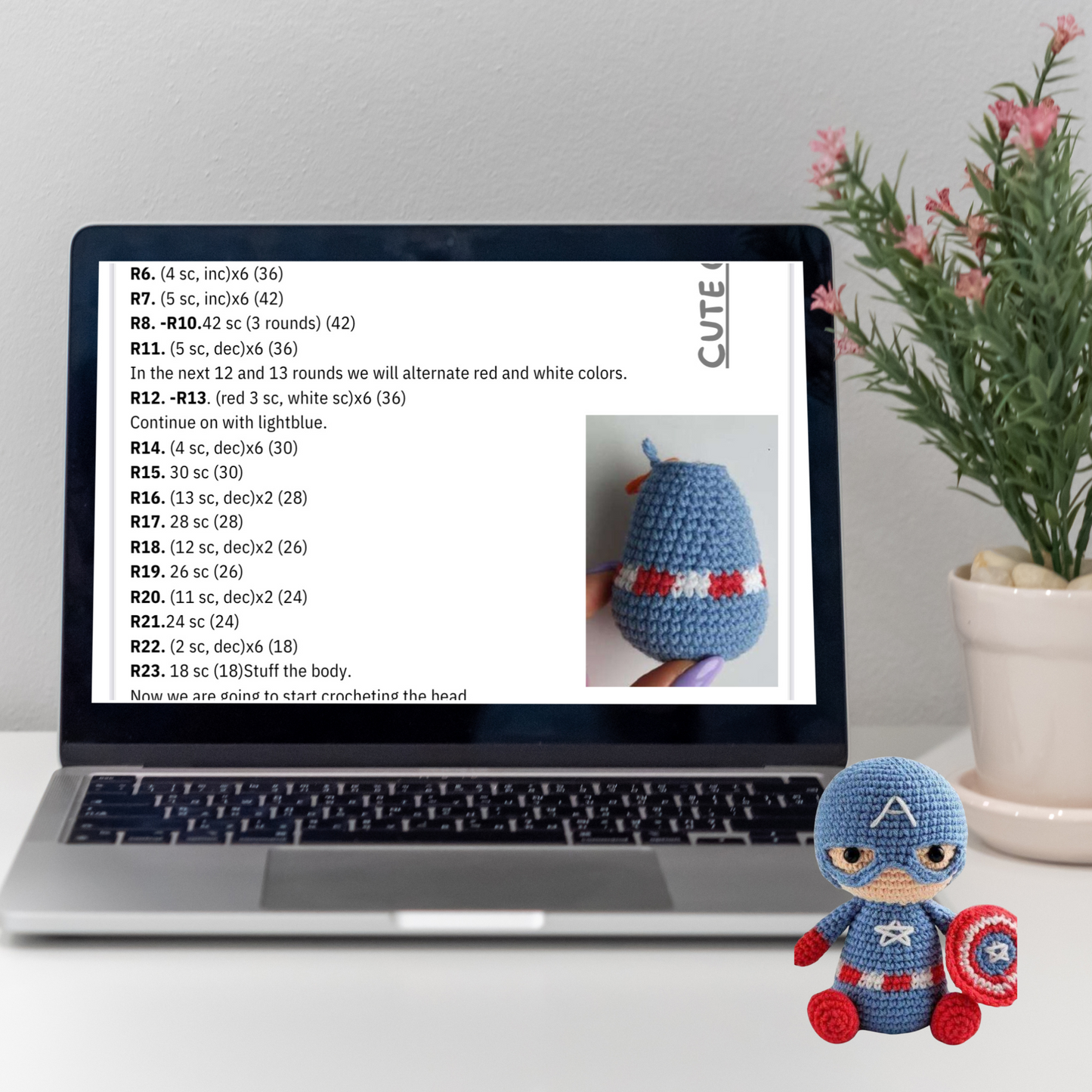 Captain America Kawaii - Amigurumi Pattern PDF
Transform the legendary Captain America into a cute kawaii creation.